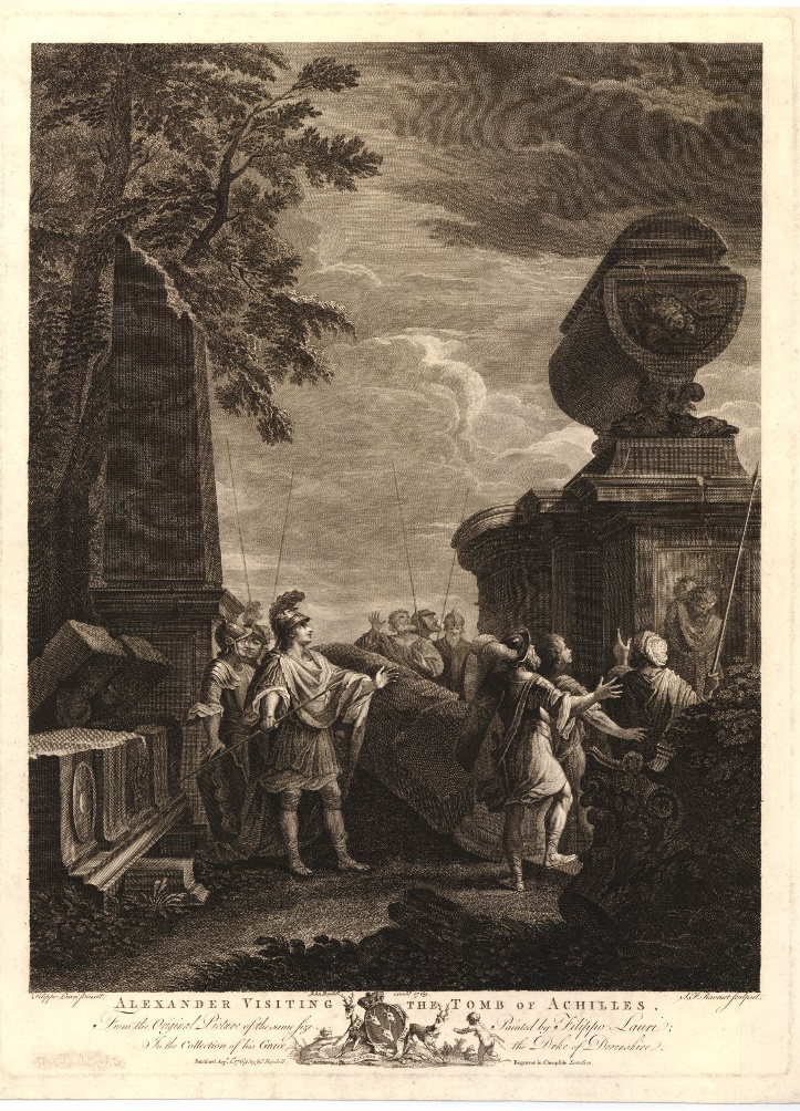 Alexander visiting the tomb of Achilles