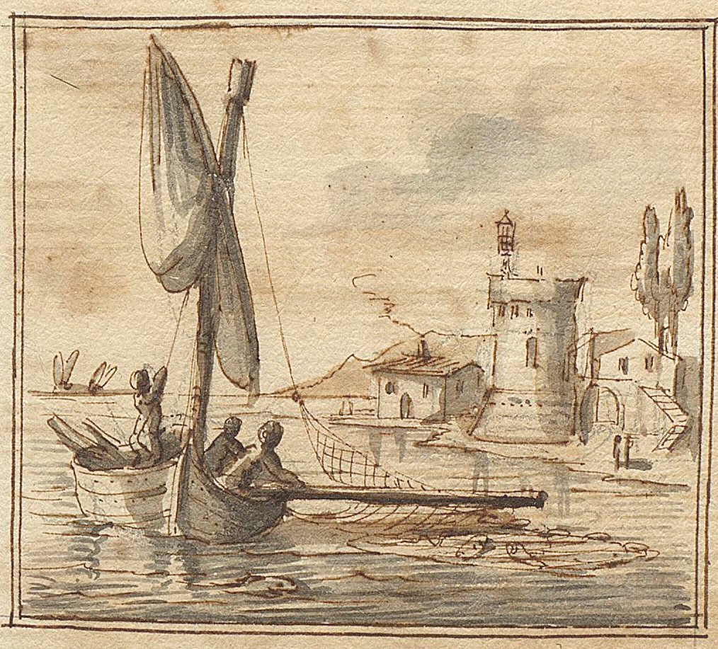 L - boat on a lake